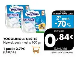Supermercados Lupa YOGOLINO DE NESTLÉ Natural oferta