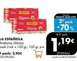 Supermercados Lupa LA ESPAÑOLA Aceitunas clásicas oferta