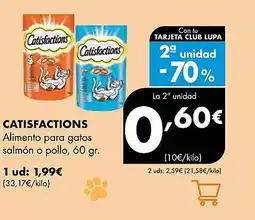 Supermercados Lupa CATISFACTIONS Alimento para gatos oferta