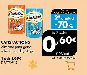 Supermercados Lupa CATISFACTIONS Alimento para gatos oferta