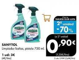 Supermercados Lupa SANYTOL Limpiador baños, pistola oferta