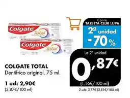 Supermercados Lupa COLGATE TOTAL Dentifrico original oferta