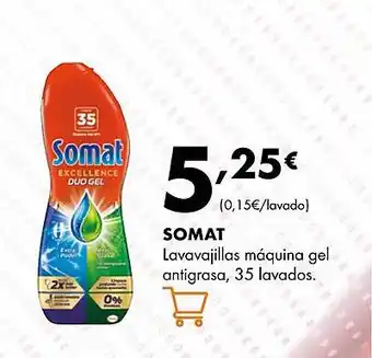 Supermercados Lupa SOMAT Lavavajillas máquina gel antigrasa, 35 lavados. oferta