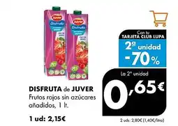 Supermercados Lupa DISFRUTA DE JUVER Frutos rojos sin azúcares añadidos oferta