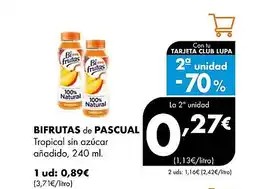 Supermercados Lupa BIFRUTAS DE PASCUAL Tropical sin azúcar añadido oferta