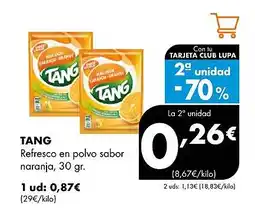 Supermercados Lupa TANG Refresco en polvo sabor naranja oferta