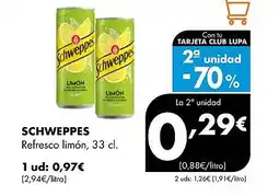 Supermercados Lupa SCHWEPPES Refresco limón oferta