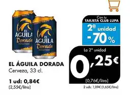 Supermercados Lupa EL ÁGUILA DORADA Cerveza oferta