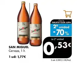Supermercados Lupa SAN MIGUEL Cerveza oferta