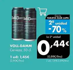 Supermercados Lupa VOLL-DAMM Cerveza oferta