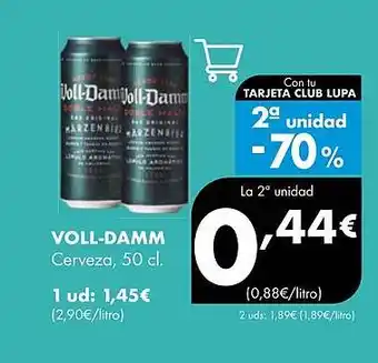 Supermercados Lupa VOLL-DAMM Cerveza oferta