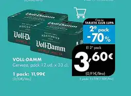 Supermercados Lupa VOLL-DAMM Cerveza oferta