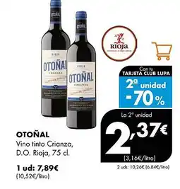 Supermercados Lupa OTOÑAL Vino tinto Crianza, D.O. Rioja oferta