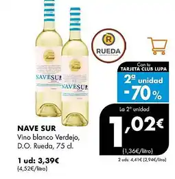 Supermercados Lupa NAVE SUR Vino blanco Verdejo oferta