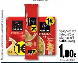 UDACO GALLO Spaghetti n°3, fideo nº0 o plumas n°6 oferta