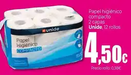 Unide Market UNIDE Papel higiénico compacto 2 capas oferta