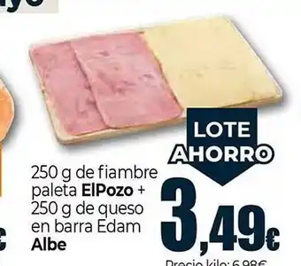 Unide Market ALBE de fiambre paleta de queso en barra Edam oferta