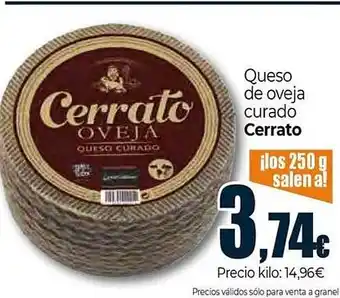 Unide Market CERRATO Queso de oveja curado oferta