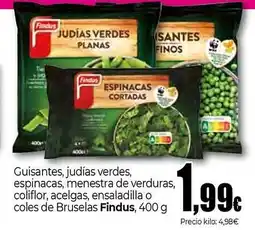 Unide Market Guisantes, judías verdes, espinacas, menestra de verduras, coliflor, acelgas, ensaladilla o coles de Bruselas oferta