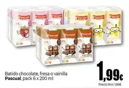 Unide Market PASCUAL Batido chocolate, fresa o vainilla oferta