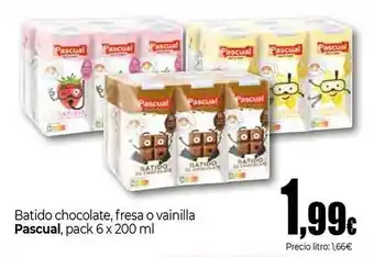 Unide Market PASCUAL Batido chocolate, fresa o vainilla oferta