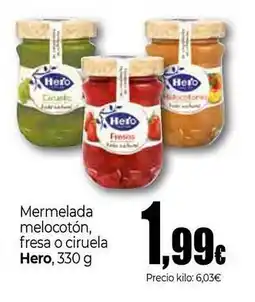 Unide Market HERO Mermelada melocotón, fresa o ciruela oferta