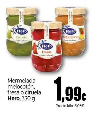 Unide Market HERO Mermelada melocotón, fresa o ciruela oferta