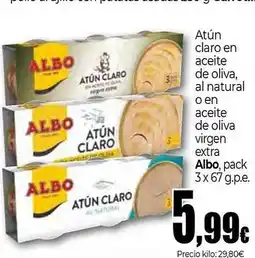 Unide Market ALBO Atún claro en aceite de oliva al natural o en aceite de oliva virgen extra oferta