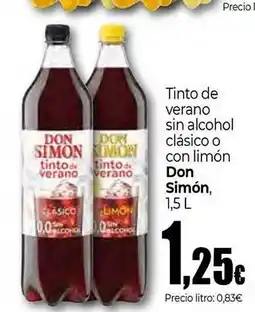 Unide Market DON SIMON Tinto de verano sin alcohol clásico o con limón oferta