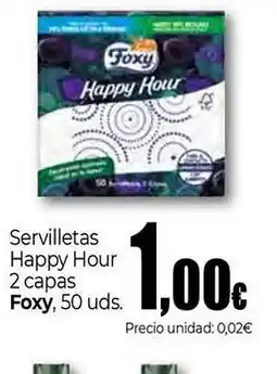 Unide Market FOXY Servilletas Happy Hour 2 capas oferta