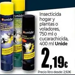 Unide Market UNIDE Insecticida hogar y plantas o voladores oferta