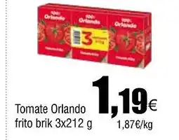 Cash FROIZ Tomate Orlando frito oferta