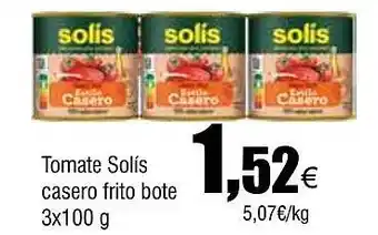 Cash FROIZ Tomate Solís casero frito bote oferta