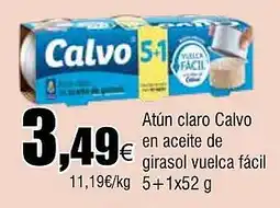 Cash FROIZ Atún claro Calvo en aceite de girasol vuelca fácil oferta