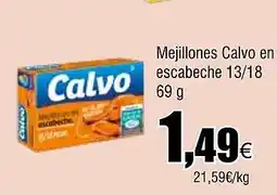 Cash FROIZ Mejillones Calvo en escabeche 13/18 oferta