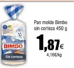 Cash FROIZ Pan molde Bimbo sin corteza oferta