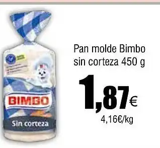 Cash FROIZ Pan molde Bimbo sin corteza oferta