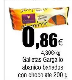 Cash FROIZ Galletas Gargallo abanico bañados con chocolate oferta