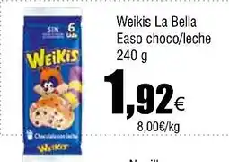Cash FROIZ WEIKIS La Bella Easo choco leche oferta
