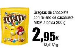 Cash FROIZ Grageas de chocolate con relleno de cacahuete M&M's bolsa oferta