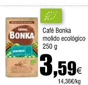 Cash FROIZ Café Bonka molido ecológico oferta