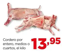 Alimerka Cordero por entero, medios o cuartos, el kilo oferta