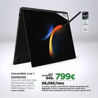 El Corte Inglés SAMSUNG Convertible 2 en 1 oferta