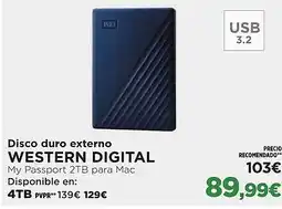 El Corte Inglés WESTERN DIGITAL Disco duro externo oferta