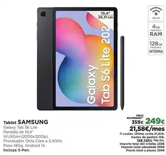 El Corte Inglés SAMSUNG Tablet oferta