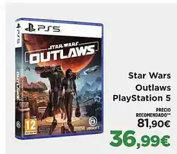 El Corte Inglés STAR WARS Outlaws PlayStation 5 oferta