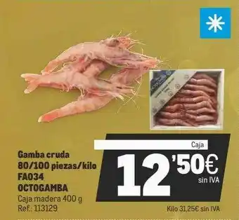 Makro Gamba Cruda 80 100 Piezas Kilo Fao34 Octogamba oferta