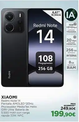 El Corte Inglés XIAOMI Redmi Note 14 oferta