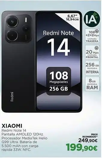 El Corte Inglés XIAOMI Redmi Note 14 oferta