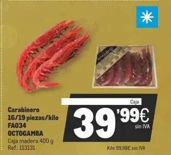 Makro Carabinero 16 19 Piezas Kilo Fao34 Octogamba oferta
